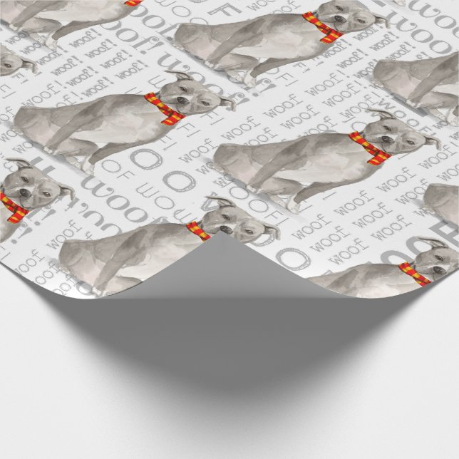 Funny Dog Lover Staffordshire Terrier Geschenkpapier (Ecke)