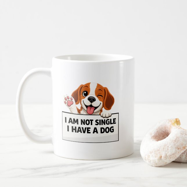 Funny Dog Lover Statement Kaffeetasse (Mit Donut)