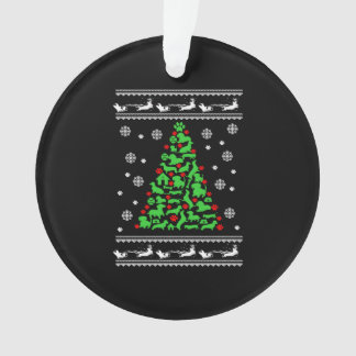 Funny Dog Lover Weihnachtsbaum T - Shirt Ornament