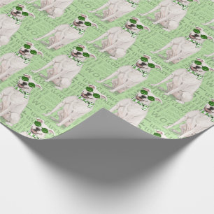 Funny Dog Lover White Pit Bull Winter Scarf Geschenkpapier