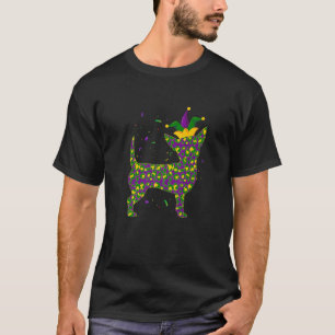 Funny Dog Mardi Gras, Niedlich Leopard Chihuahua W T-Shirt
