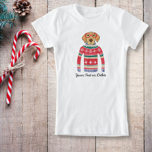 Funny Dog mit Brille, Ugly Christmas Sweater T-Shirt
