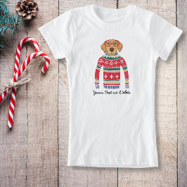 Funny Dog mit Brille, Ugly Christmas Sweater T-Shirt