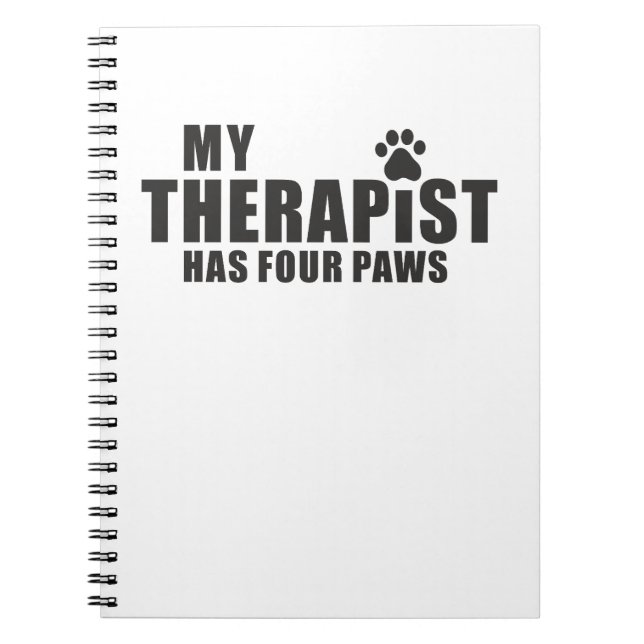 Funny Dog Mom Dad Gift! My Therapist Has Four Paws Notizblock (Vorderseite)