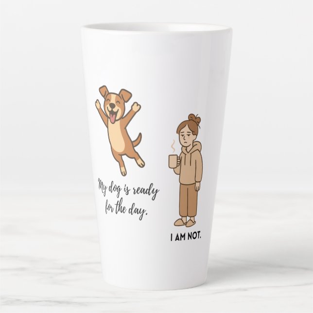 Funny Dog Mom Latte Mug Milchtasse (Vorderseite)