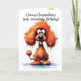 Funny Dog Monster: Chewy Chupacabra Geburtstag Dankeskarte