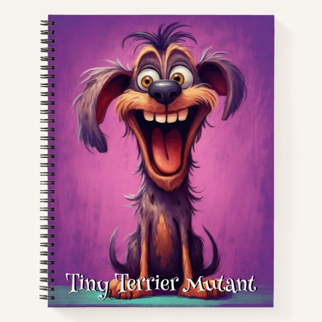 Funny Dog Monster: Tiny Terrier Mutant Notizbuch (Vorderseite)