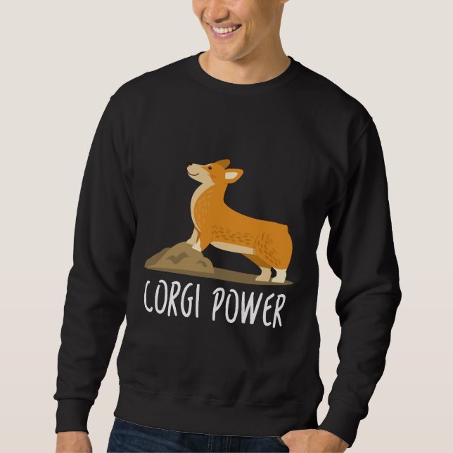 Funny Dog Niedlich Corgi Amp Sweatshirt (Vorderseite)