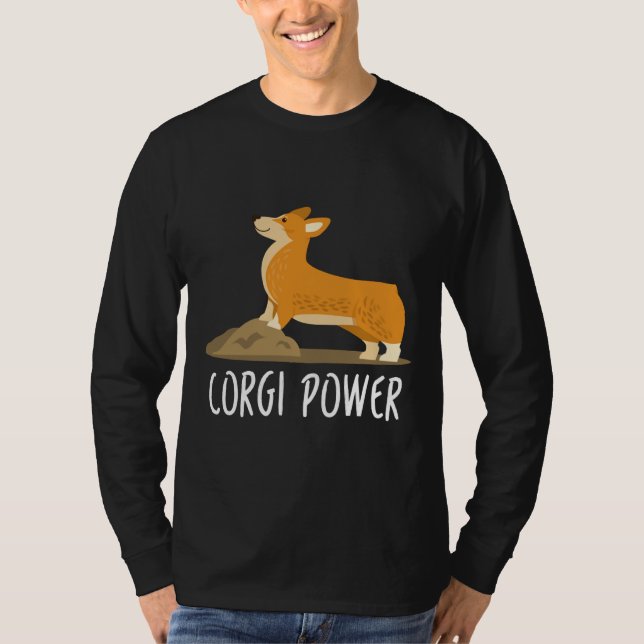 Funny Dog Niedlich Corgi Amp T-Shirt (Vorderseite)