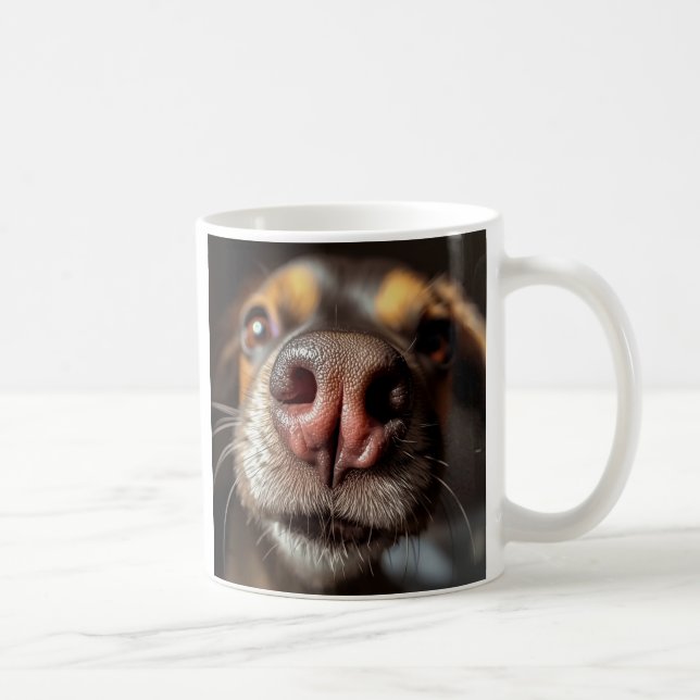 Funny Dog Nose Close-Up Coffee Mug – Perfect Gift  Kaffeetasse (Rechts)