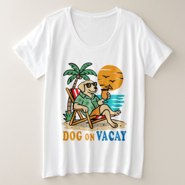 Funny Dog on Vacation T-Shirt | Cute Summer (Design vorne)