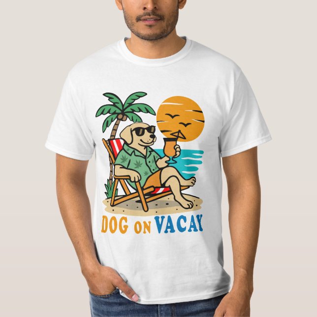 Funny Dog on Vacation T-Shirt | Cute Summer (Vorderseite)