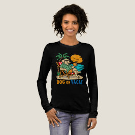 Funny Dog on Vacation T-Shirt | Cute Summer Tri-Blend Shirt