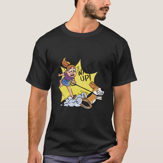 Funny Dog Owner Running T-Shirt (Vorderseite)