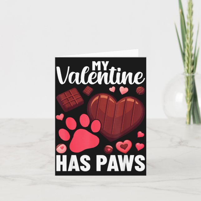 Funny Dog Owner Valentines Day Heart Women Girls  Karte (Vorderseite)