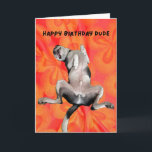 Funny Dog Party Tier Happy Birthday Karte<br><div class="desc">Vegas ist ein glückliches Jungtier! Dieser süße Rettungshund ist sooo entspannt und (vielleicht) bereit zum Party! Mit dieser lustigen Geburtstagskarte können Sie Ihrem Party Lachen und Spaß schenken.</div>