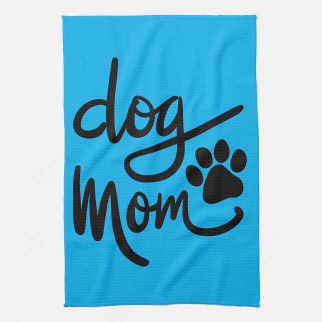 Funny Dog Paw Dog Mama Geschirrtuch (Vertikal)