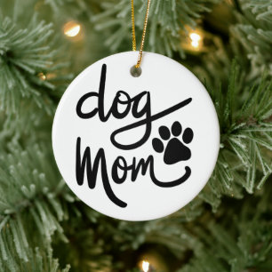 Funny Dog Paw Dog Mama Keramik Ornament