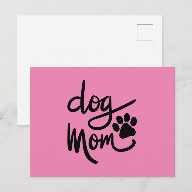 Funny Dog Paw Dog Mama Postkarte (Vorne/Hinten)