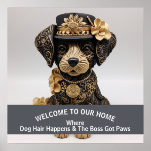 Funny dog pet-freundliche Zuhause Warnung Boss Poster