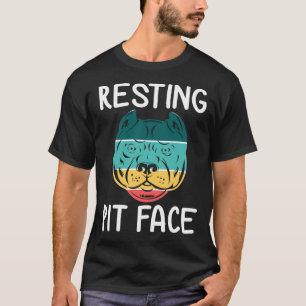 Funny Dog Pitbull Pit Face Vintag T-Shirt
