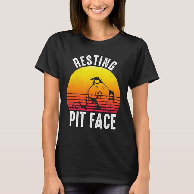 Funny Dog Pitbull ruhende Pit Face for Men Women T-Shirt (Vorderseite)