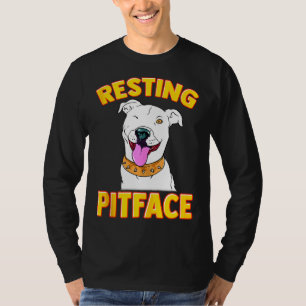 Funny Dog Pitbull ruhende Pit Face for Men Women T-Shirt