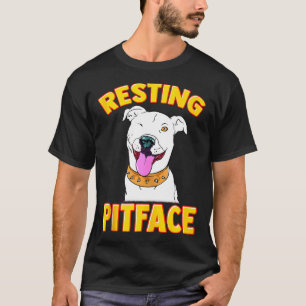 Funny Dog Pitbull ruhende Pit Face for Men Women T-Shirt