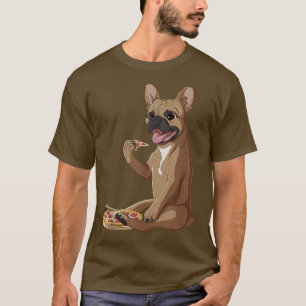 Funny Dog Pizza Lover French Bulldog T - Shirt