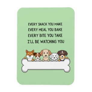 Funny Dog Puppy Faces, die ich dir beobachten werd Magnet