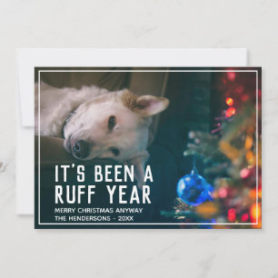 Funny Dog Ruff Jahr 2020 Feiertagskarte