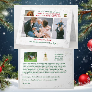 Funny Dog Ruff Jahr Wir haben 4 Fotos Collage vers Karte