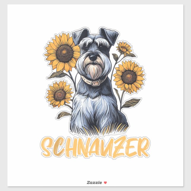 Funny Dog Schnauzer Aufkleber (Blatt)