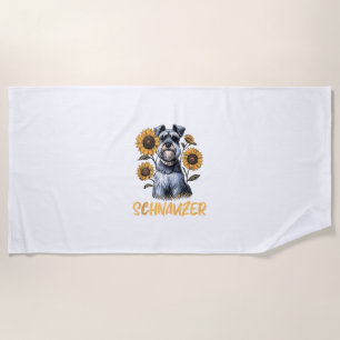 Funny Dog Schnauzer Strandtuch