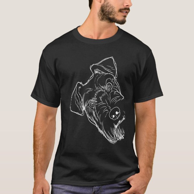 Funny Dog Schnauzer T-Shirt (Vorderseite)