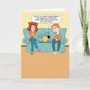 Funny Dog Snacks Birthday Card Karte