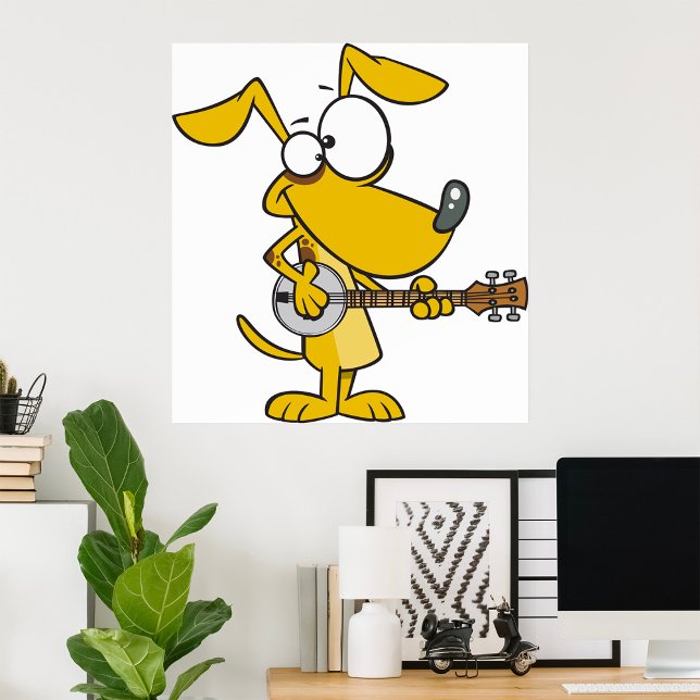 Funny Dog spielt Banjo Music Poster (Von Creator hochgeladen)