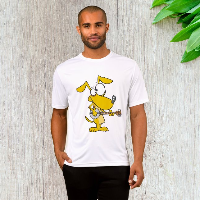 Funny Dog spielt Banjo Music T-Shirt (Von Creator hochgeladen)