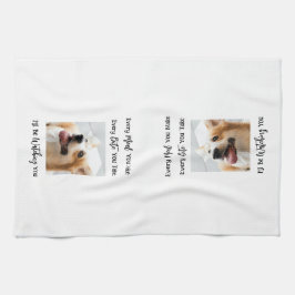 Funny Dog Sprichwort Foto Handtuch