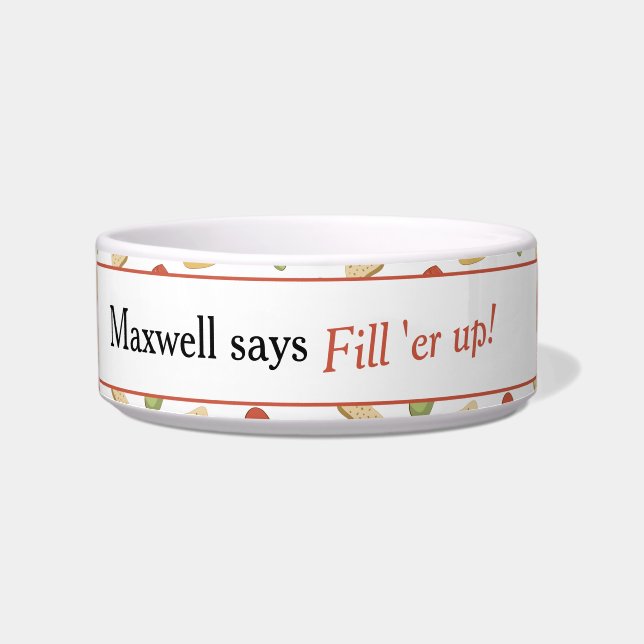 Funny Dog Sprichwort Leckerei Muster Napf (Vorderseite)