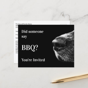 Funny Dog Summer GRILLEN Party Postcard Einladung