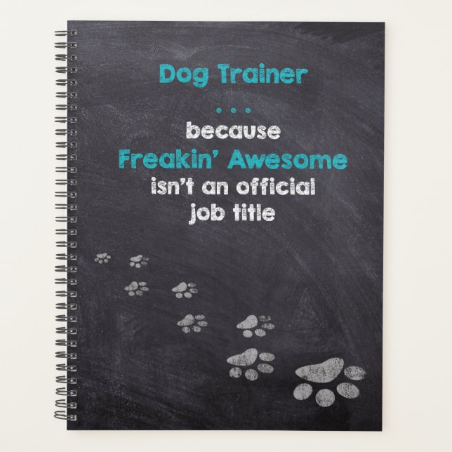 Funny Dog Trainer Freakin, Phantastischer Wunderar Planer (Vorderseite)