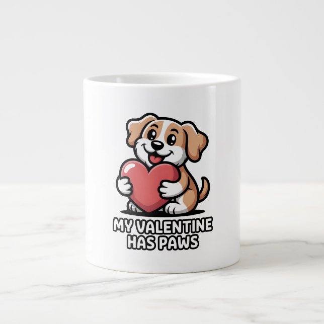 Funny Dog Valentine Gift for Dog Lovers Jumbo-Tasse (Vorderseite)