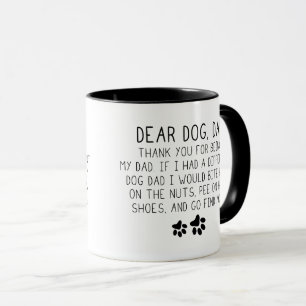 Funny Dog Vater Kaffeedesign Sehr geehrter Hundeda Tasse