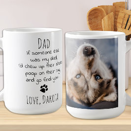 Funny Dog Vater Personalisiertes Haustier Foto Kaf Kaffeetasse