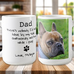 Funny Dog Vater Personalisiertes Haustier Foto Vat Kaffeetasse<br><div class="desc">Überraschen Sie den Hund Vater an diesem Tag, seinen Geburtstag oder jede Gelegenheit mit dieser super niedlichen und lustigen Hunde Papa Tasse. "Vater ... Es gibt niemanden, den ich lieber an meiner Seite haben würde, wahnsinnig gewartet, während ich kackte!" Ein perfektes Geschenk vom Hund ! Personalisieren Sie mit dem Hund...</div>
