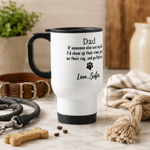 Funny Dog Vater - Vatertag Haustier Foto Kaffee Reisebecher
