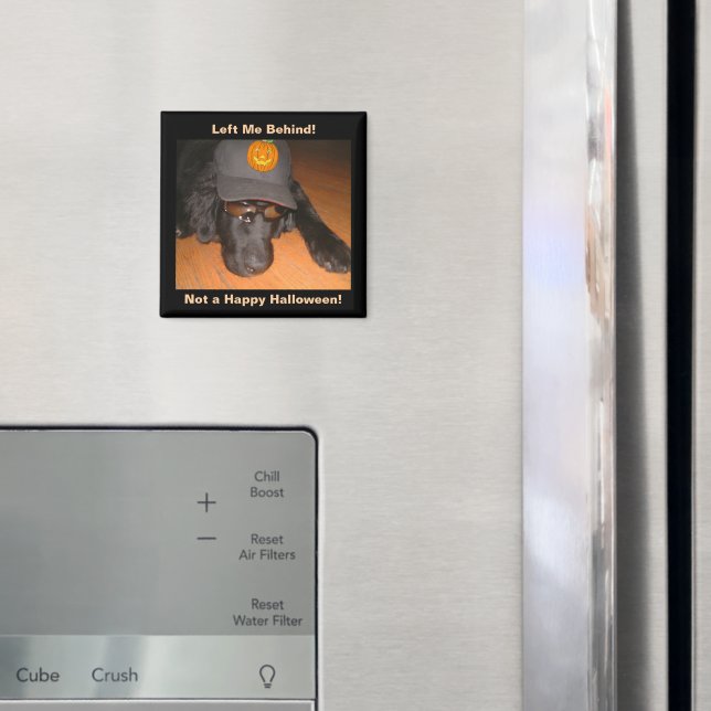 Funny Dog Verlassen hinter diesem Halloween Magnet (In Situ (Kühlschrank))
