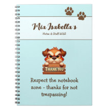 Funny Dog Vielen Dank Paws Notebook individuell an