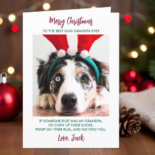 Funny Dog Weihnachten Granddog Custom Pet Foto